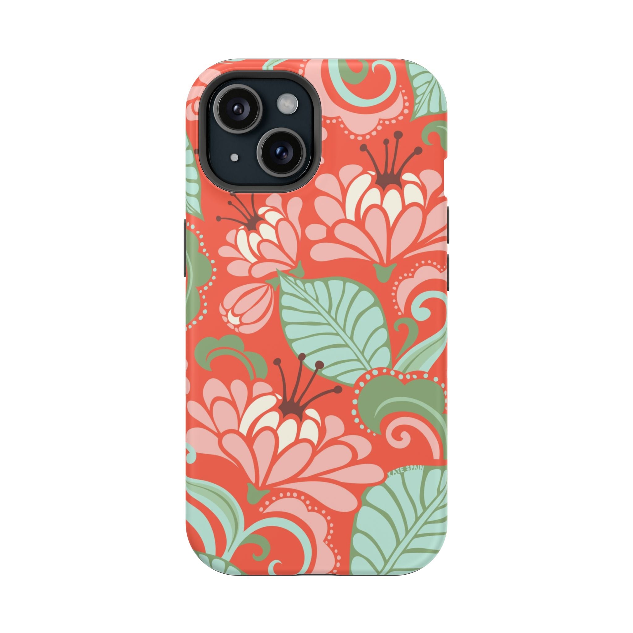 iPhone 15 MagSafe case with Sarabande floral pattern in matte finish