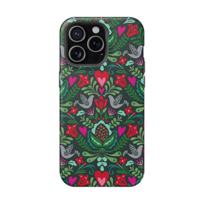 Rosemaling iPhone MagSafe Tough Case iPhone 15 Pro Max Matte