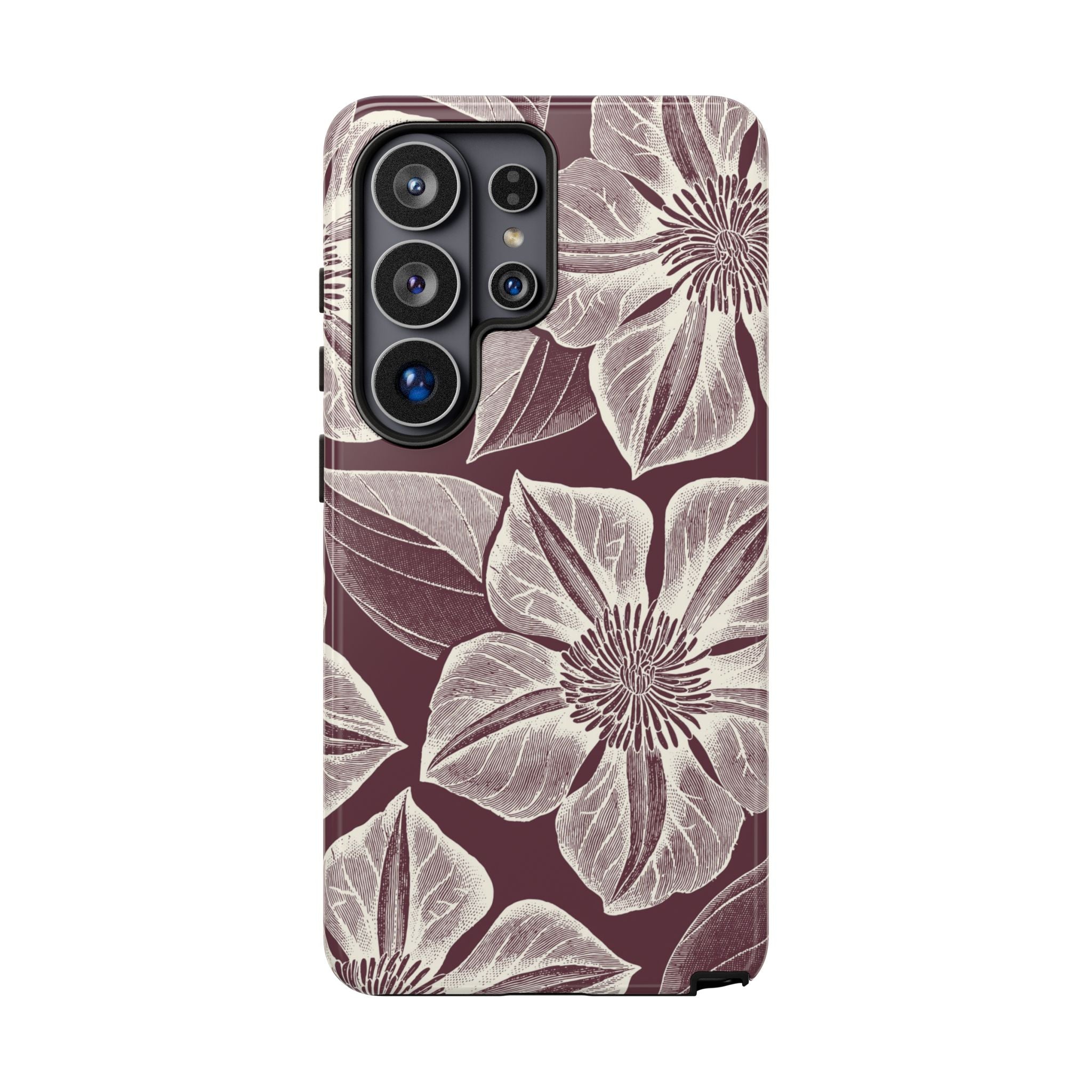 Vintage Bloom Burgundy Samsung Case