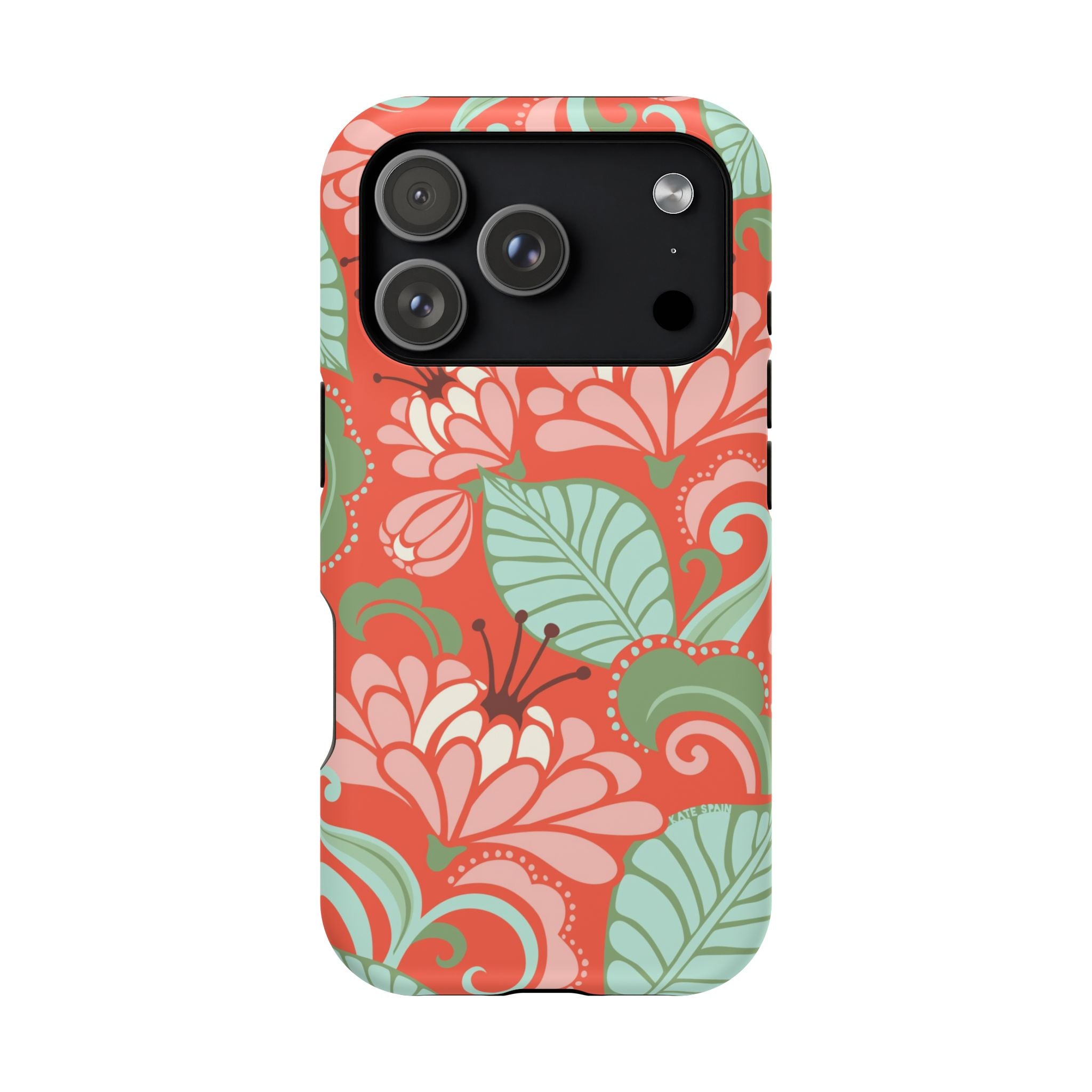 iPhone 17 Pro MagSafe case with Sarabande floral pattern in matte finish
