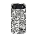Esprit MagSafe iPhone 13 Pro Case – Matte | black on white botanical hand drawing