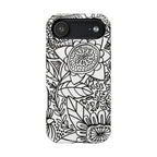 Esprit MagSafe iPhone 13 Pro Case – Matte | black on white botanical hand drawing