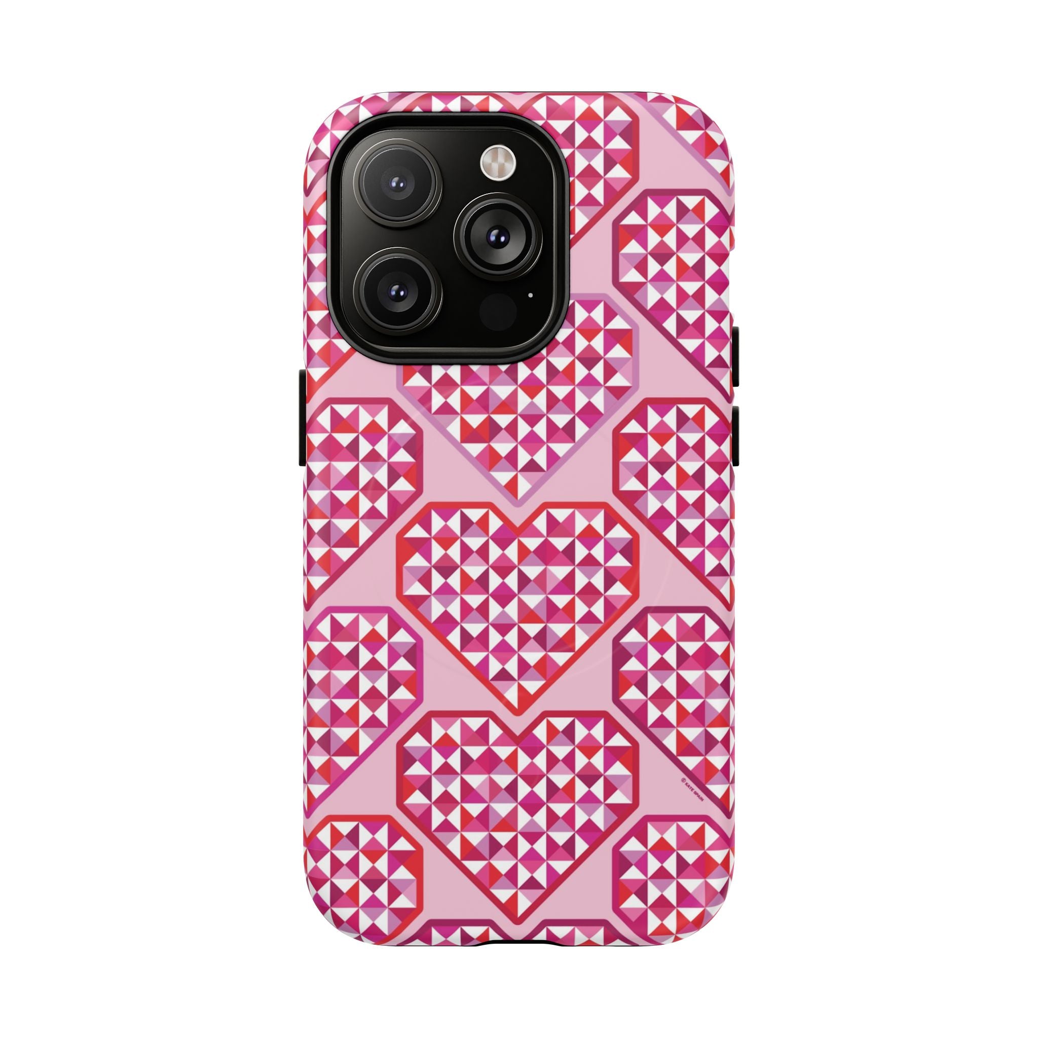 Pink Pyramid Heart MagSafe iPhone Case