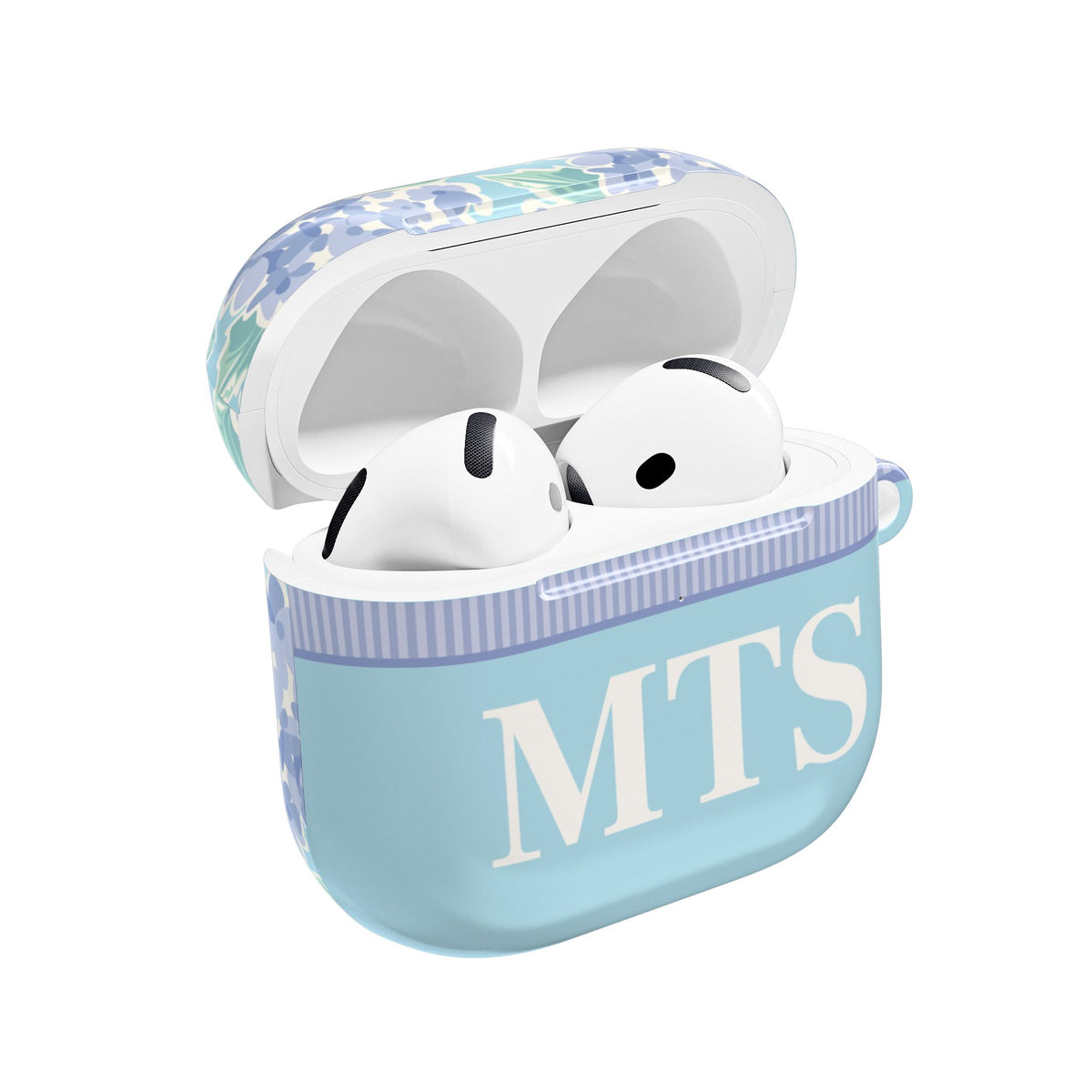 Nantucket Hydrangea Personalized AirPods Case