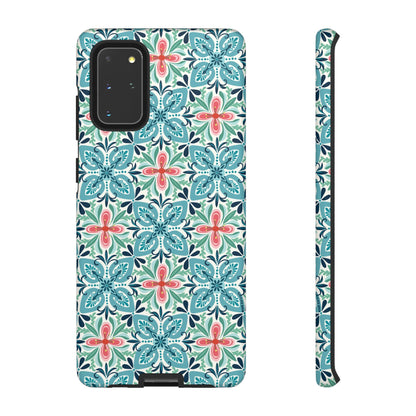 Stonecrop Samsung Case - Floral Tile Geometric Pattern