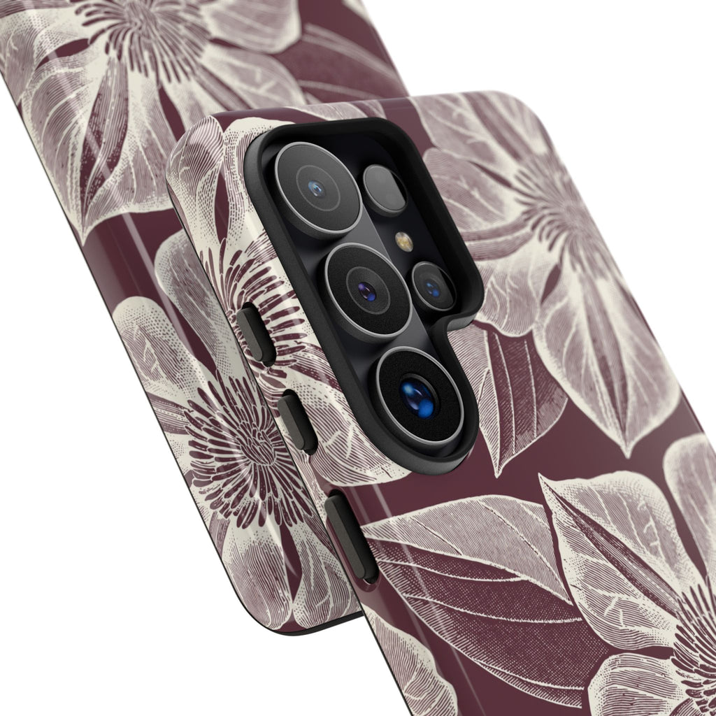 Vintage Bloom Burgundy Samsung Case