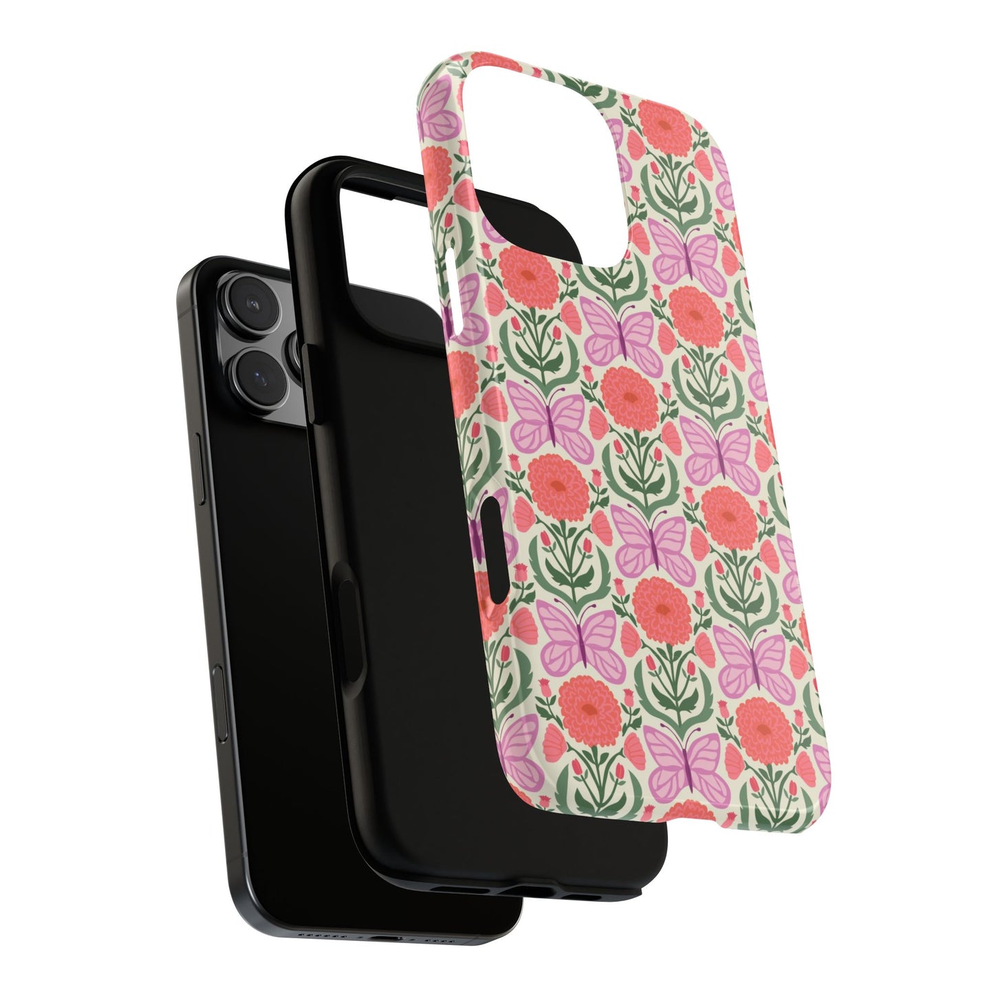Pink Butterfly iPhone Case - Nature Inspired Design