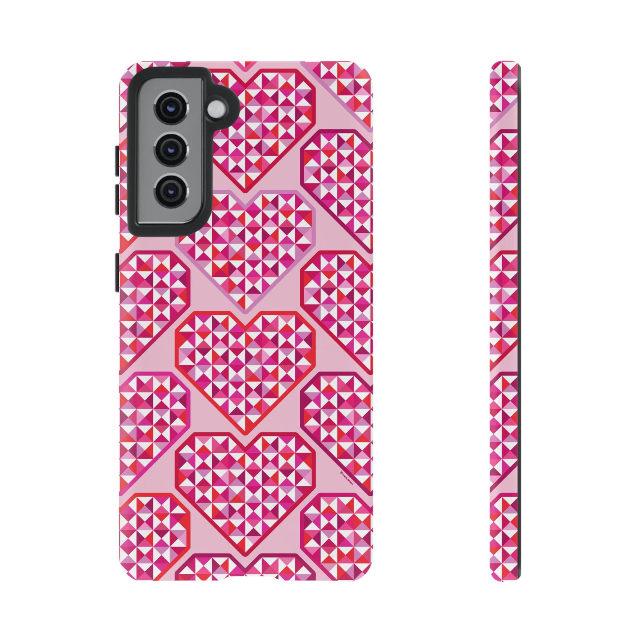 Pink Pyramid Heart Samsung Case