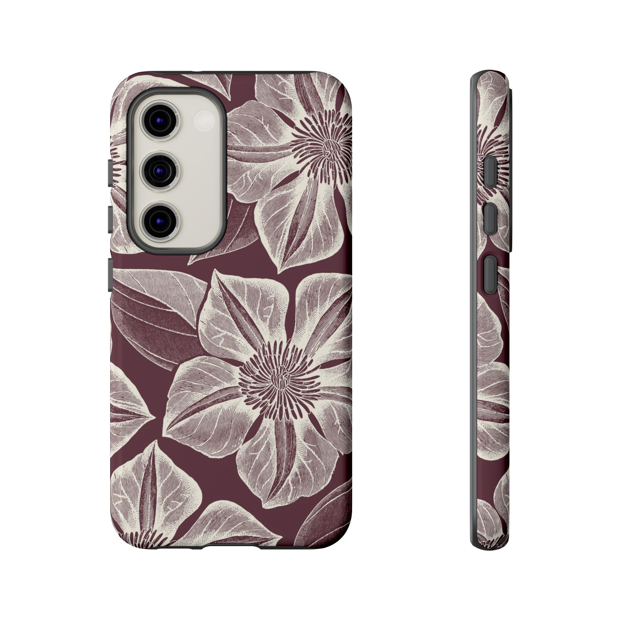 Vintage Bloom Burgundy Samsung Case