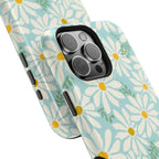 Daisies MagSafe iPhone 16 Pro Max Case – Glossy | side profile showing 3-lens camera in slim fit