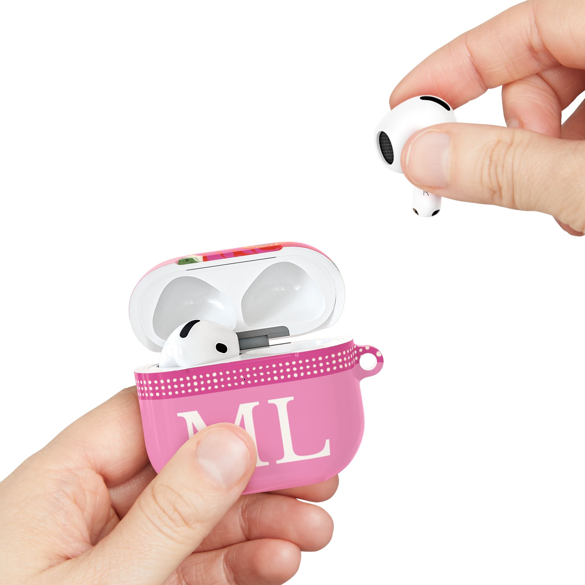 Bloomerie Fuchsia Personalized AirPods Case