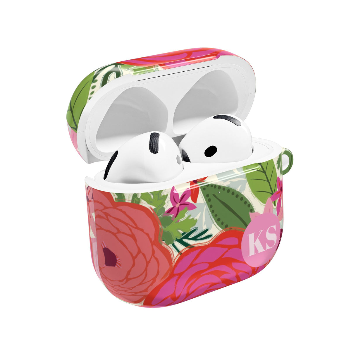 Bloomerie Fuchsia Personalized AirPods Case