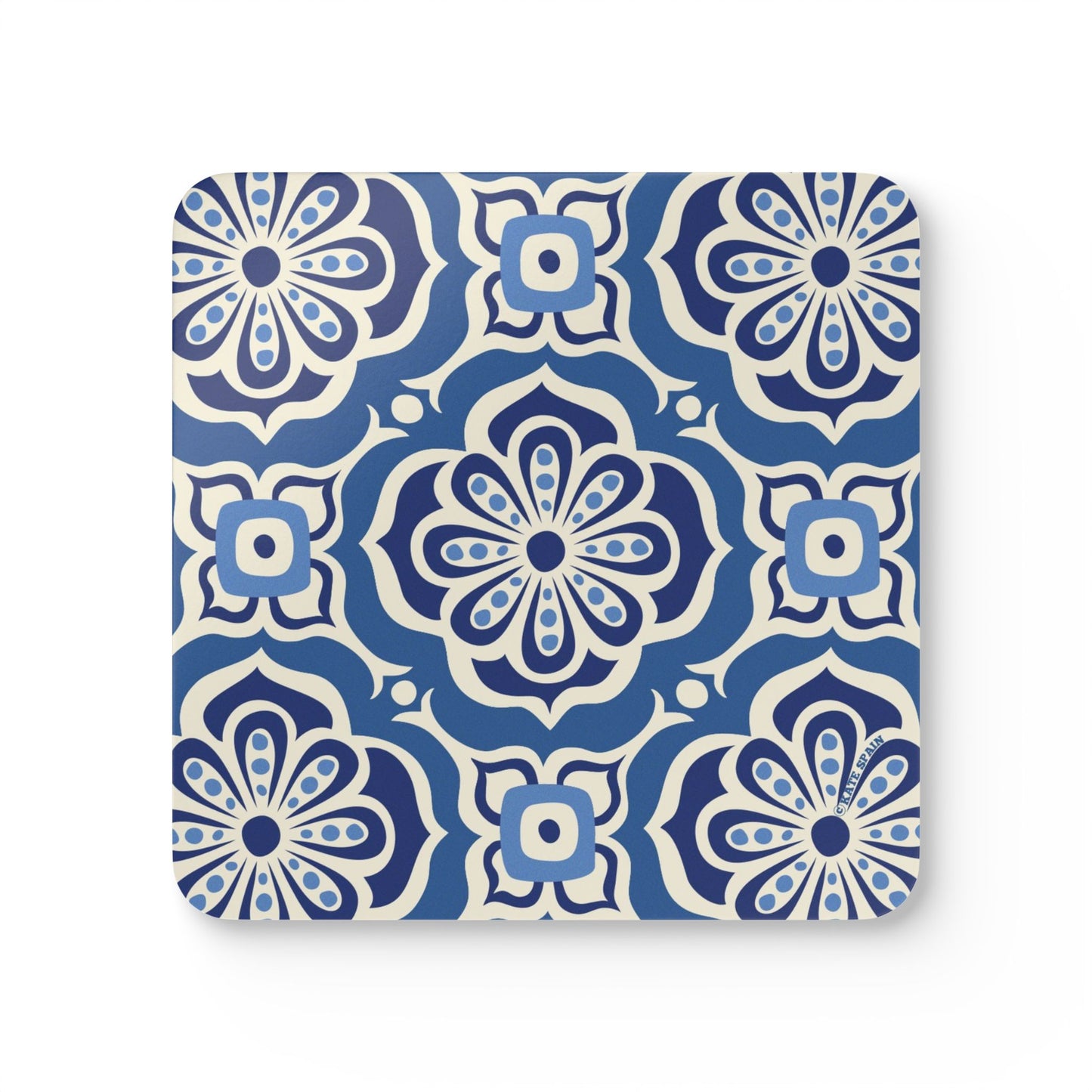 Alhambra Navy Cork Coaster Set