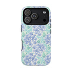 Nantucket Hydrangea MagSafe iPhone Phone Case – Matte | periwinkle, sky blue, mint hydrangea floral print