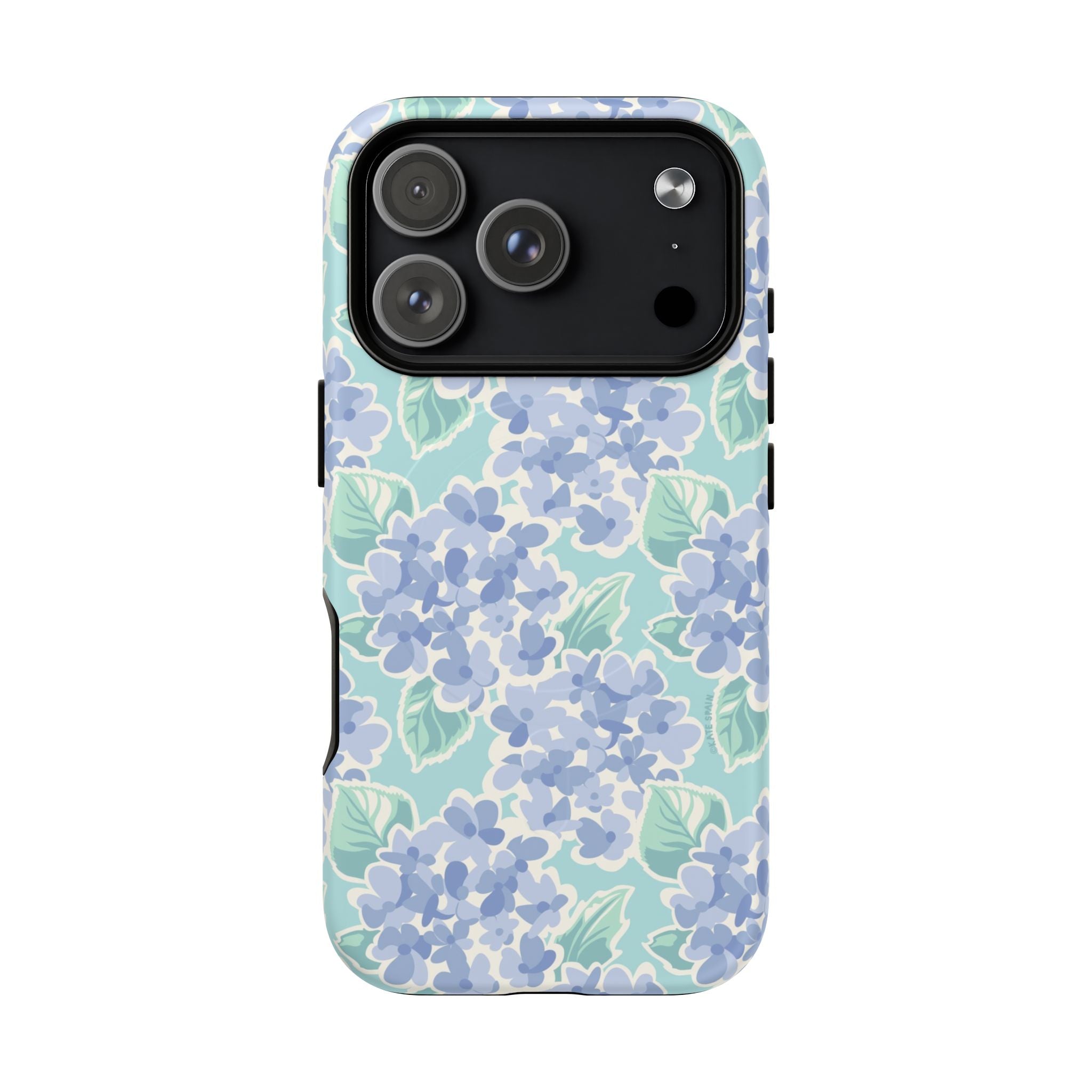 Nantucket Hydrangea MagSafe iPhone Phone Case – Matte | periwinkle, sky blue, mint hydrangea floral print