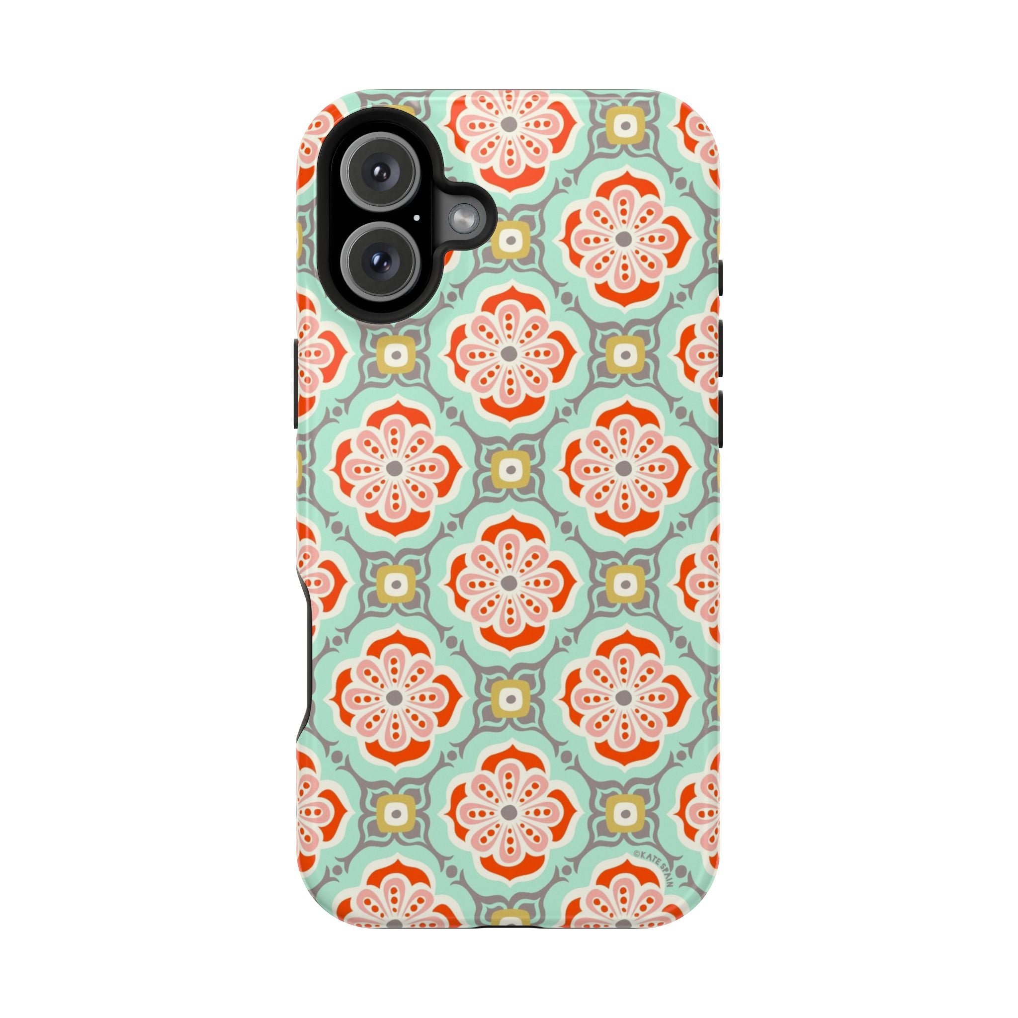 Alhambra tile MagSafe case for iPhone 16 Plus - glossy elegant cover
