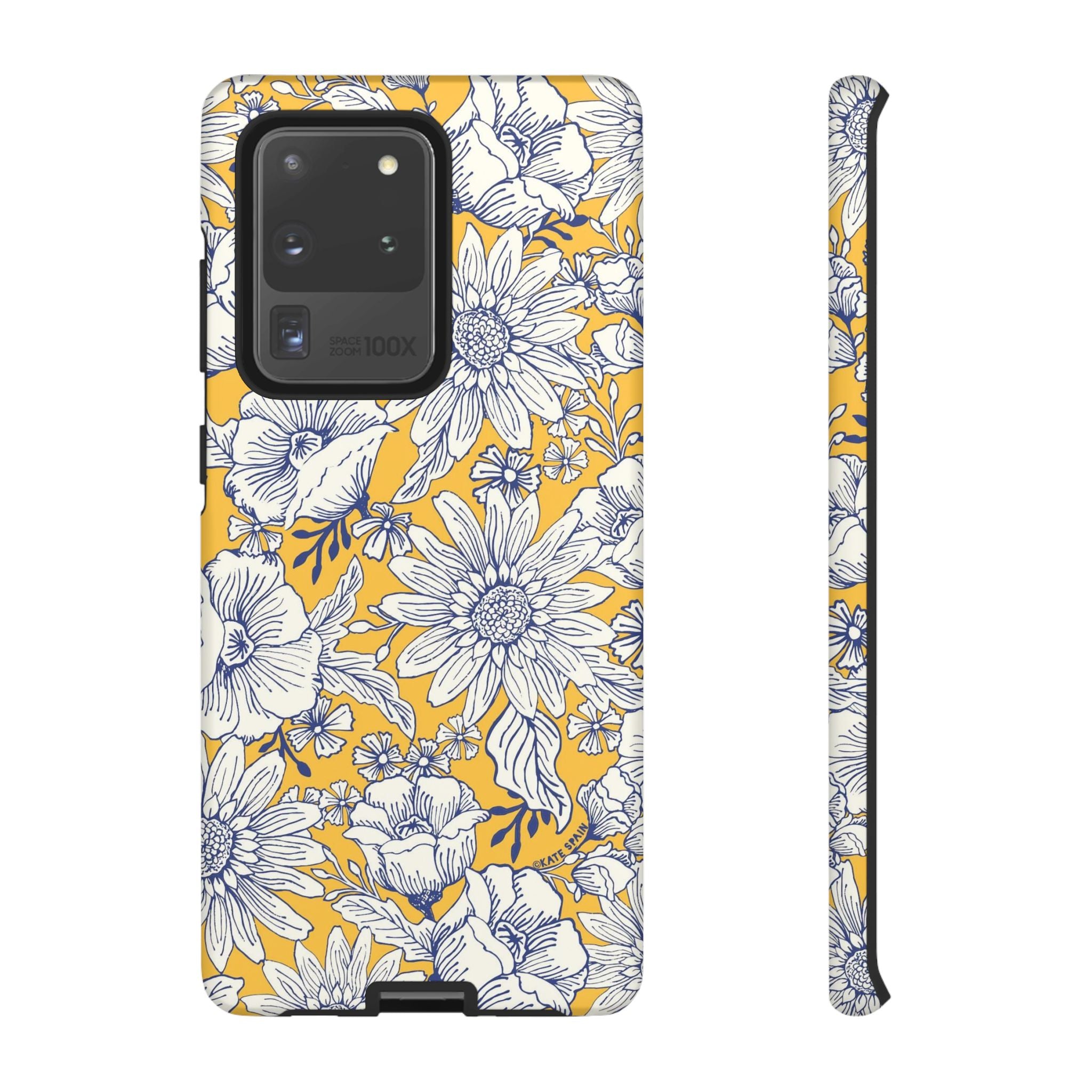 Luxury Jardin Samsung Galaxy S20 Ultra Case – Matte | yellow, cream, blue botanical floral print