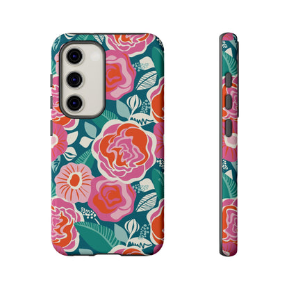 Tea Rose Teal Samsung Galaxy Tough Case