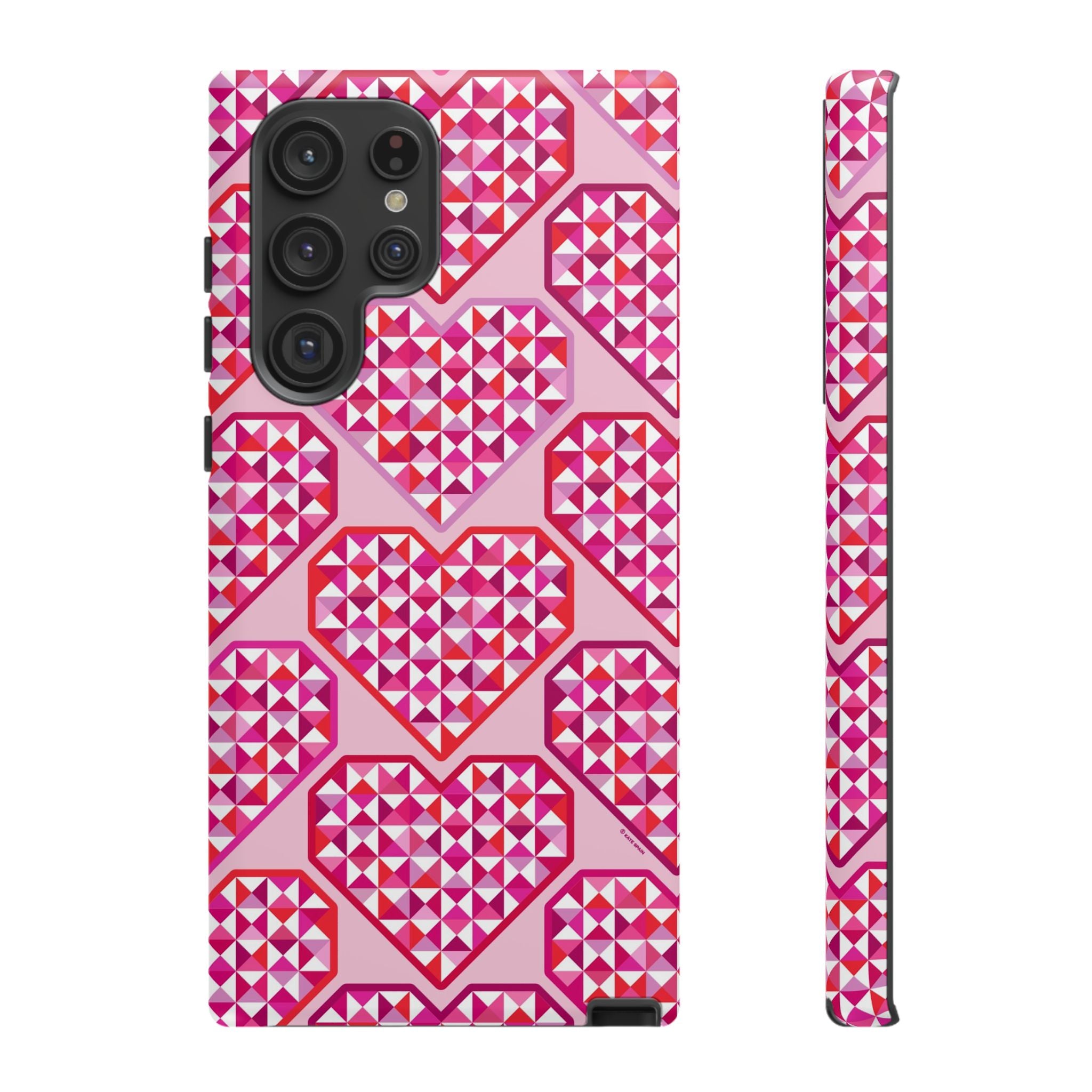 Pink Pyramid Heart Samsung Case