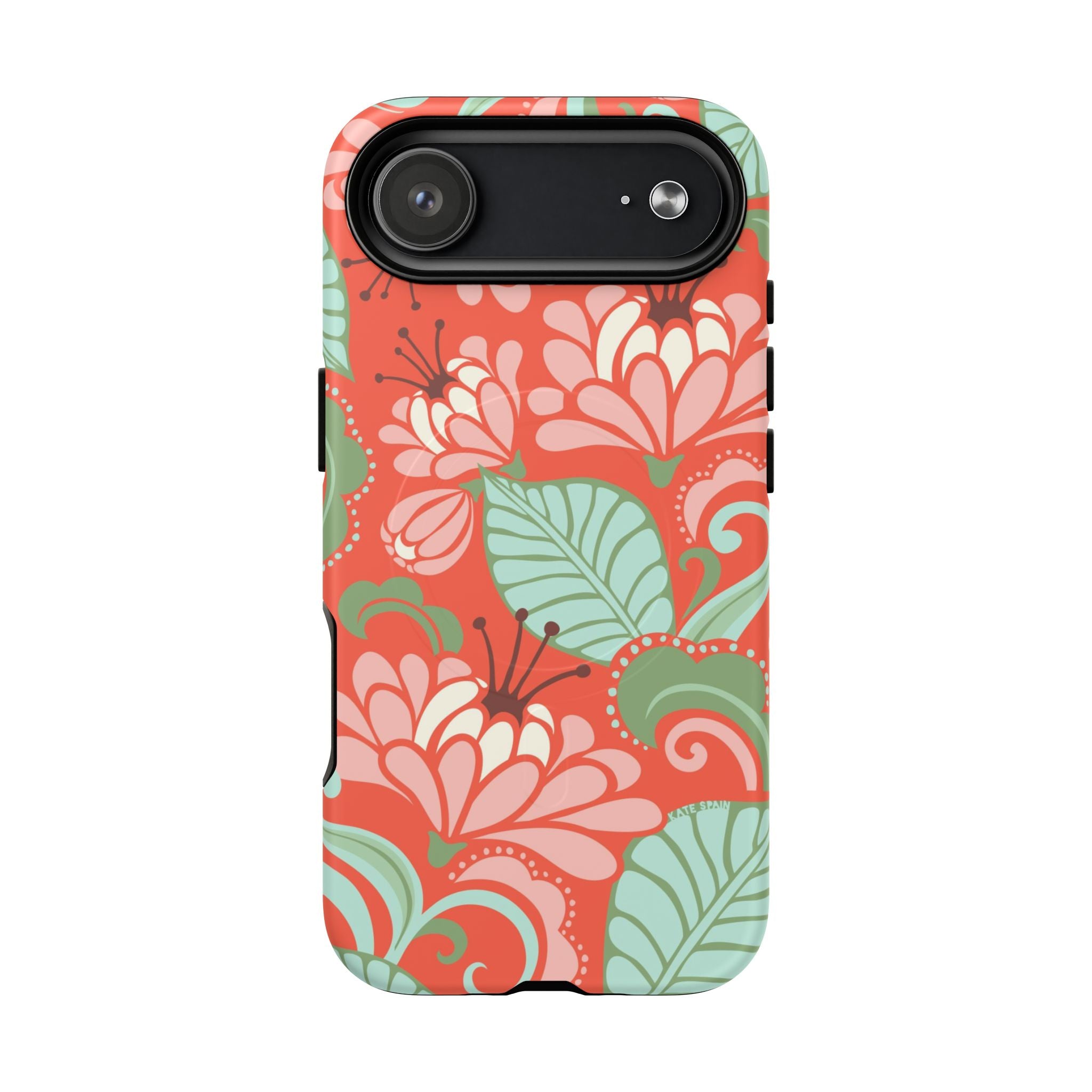 Sarabande MagSafe iPhone 17 Air Case – Matte | coral, pink, cream, green botanical floral print