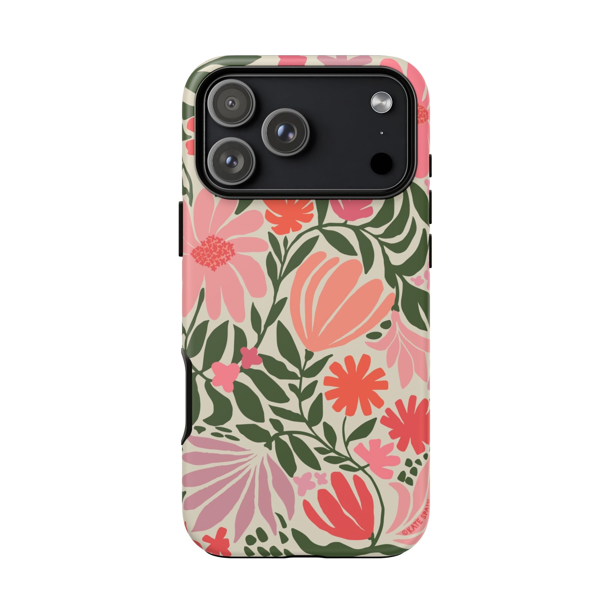 Calendula Tough iPhone 17 Pro Max Case – Matte | periwinkle, cream, teal graphic daisy floral print