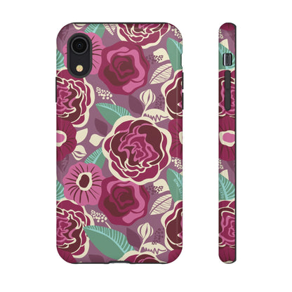 Tea Rose Burgundy iPhone Tough Case