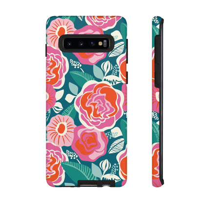 Tea Rose Teal Samsung Galaxy Tough Case