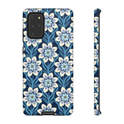 Modern Dahlia Samsung Case - Navy Allover Pattern