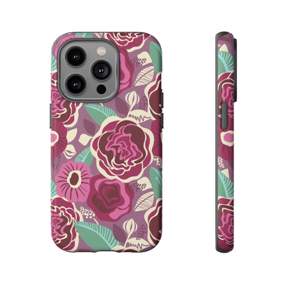 Tea Rose Burgundy iPhone Tough Case
