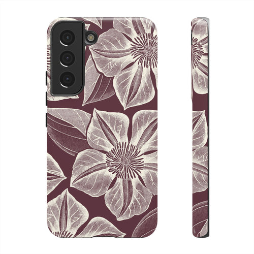 Vintage Bloom Burgundy Samsung Case