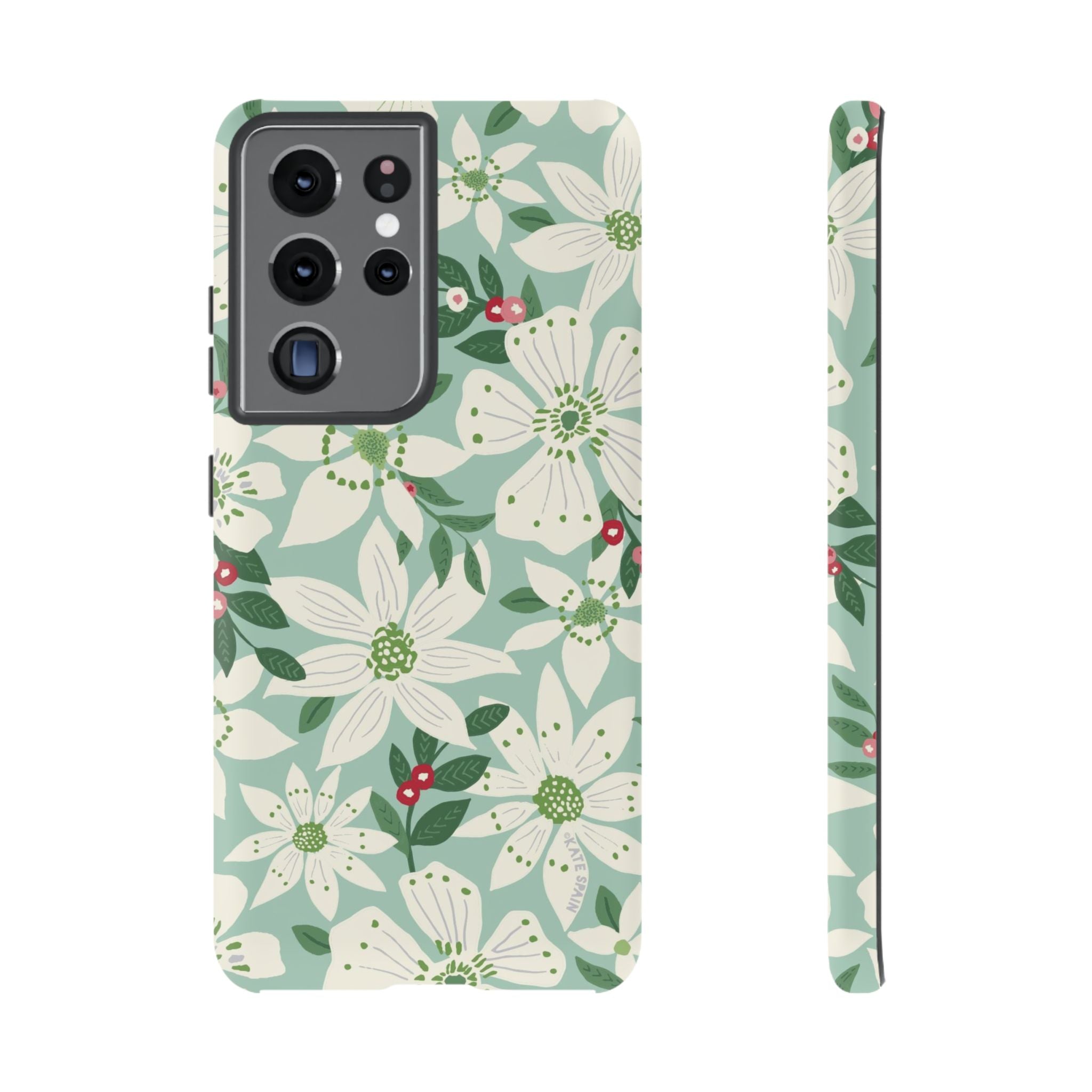 Gardenia Samsung Galaxy S21 Ultra Case – Matte | white, cream, green gardenia botanical print