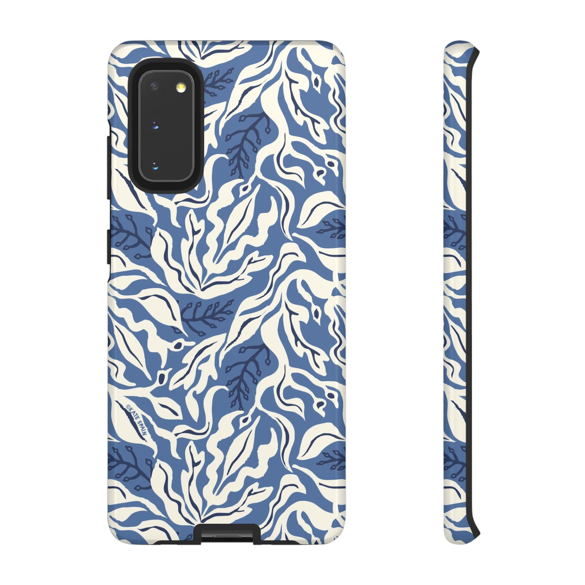 Luxury Ocean Tides Samsung Galaxy S20 Case – Glossy | blue and white tidal bed ocean print