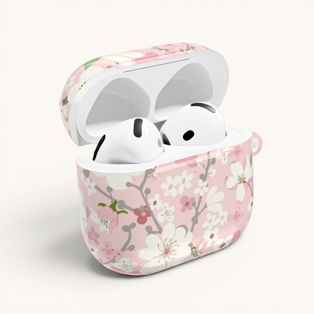 Pink Cherry Blossom AirPods Case