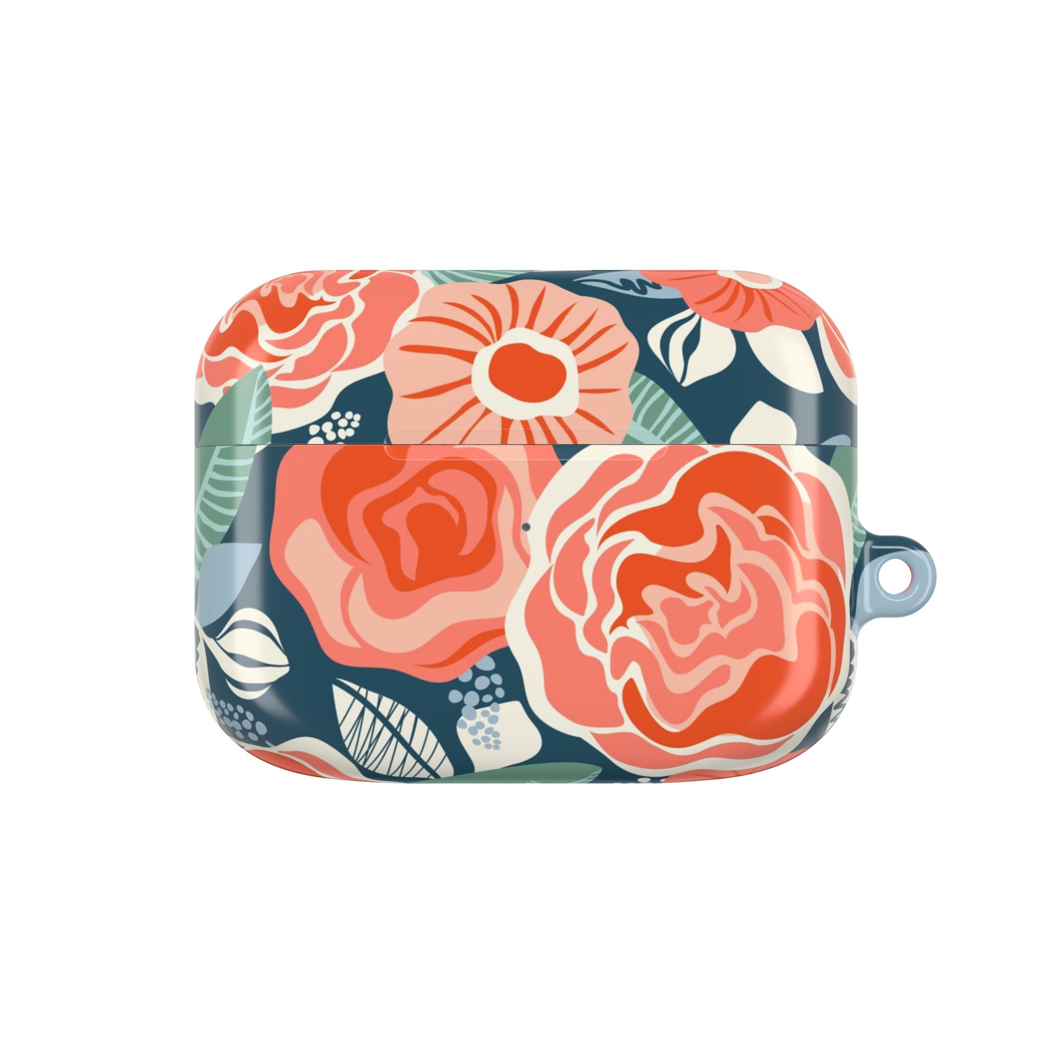 Tea Rose Navy AirPods Case