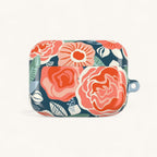 Tea Rose Navy AirPods Case