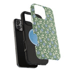 Petaline MagSafe iPhone Case – exploded side view showing dual-layer construction and MagSafe magnet array