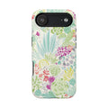 Canyon MagSafe iPhone 17 Air Case – Glossy | aqua, coral, purple, sage green succulent and cactus print