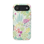 Canyon MagSafe iPhone 17 Air Case – Glossy | aqua, coral, purple, sage green succulent and cactus print