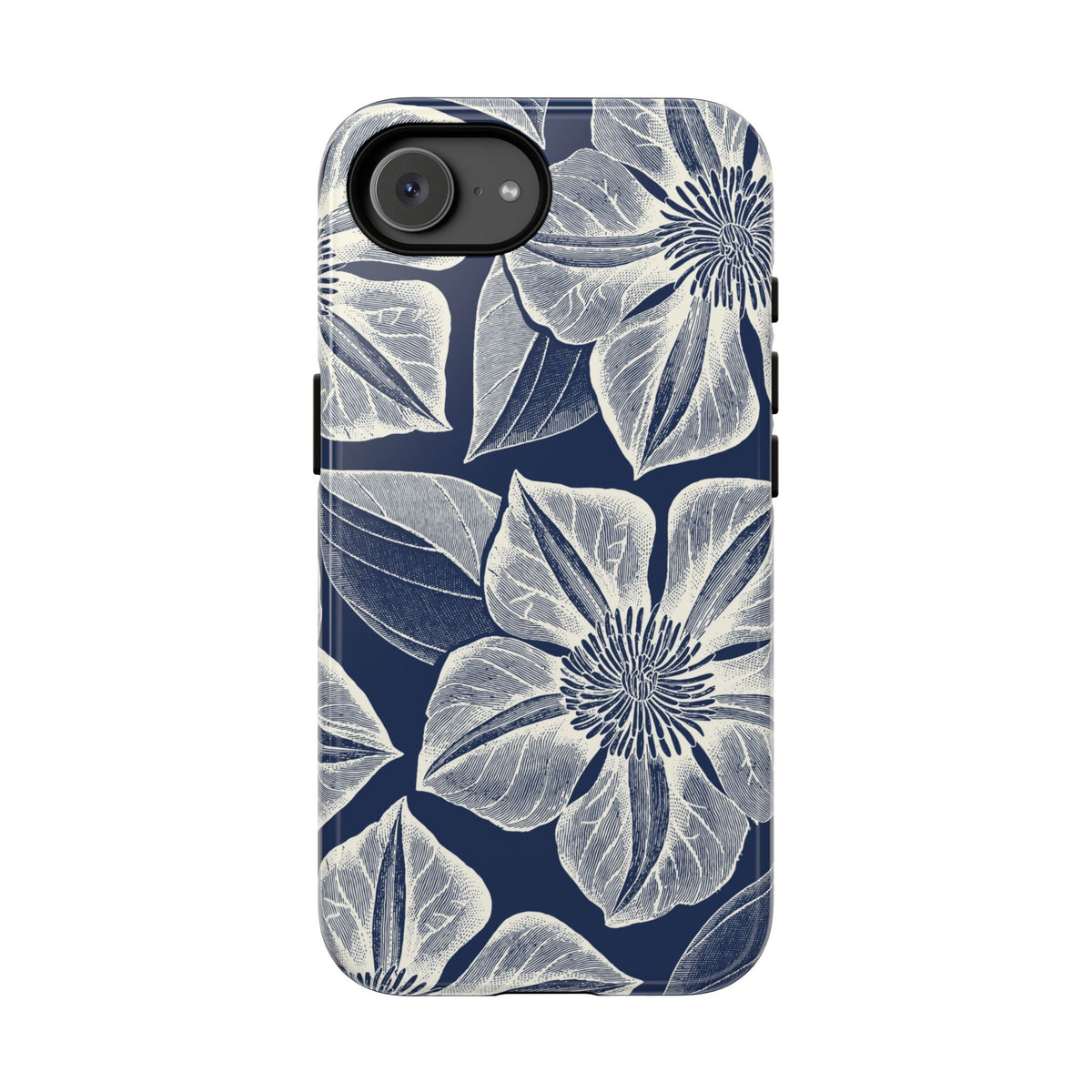 Vintage Bloom Navy iPhone Case