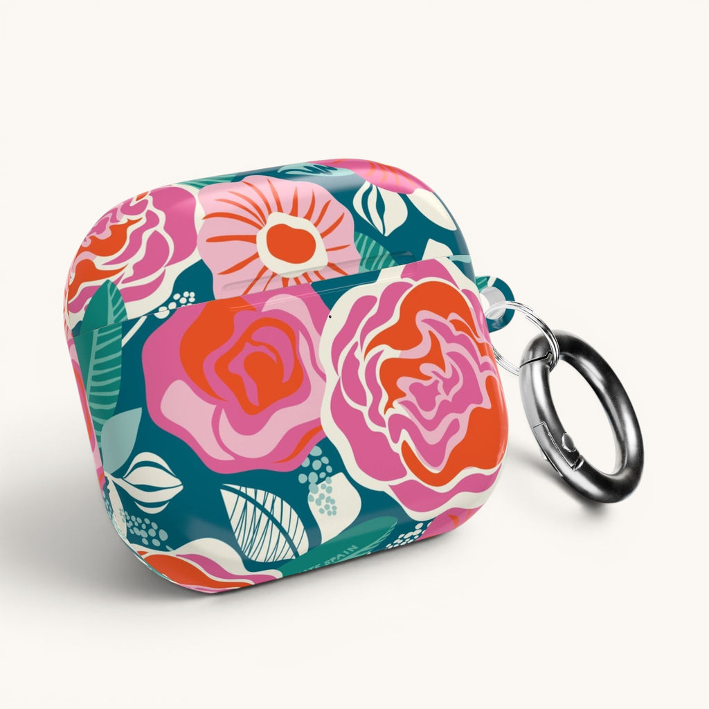 Tea Rose Teal AirPods Case