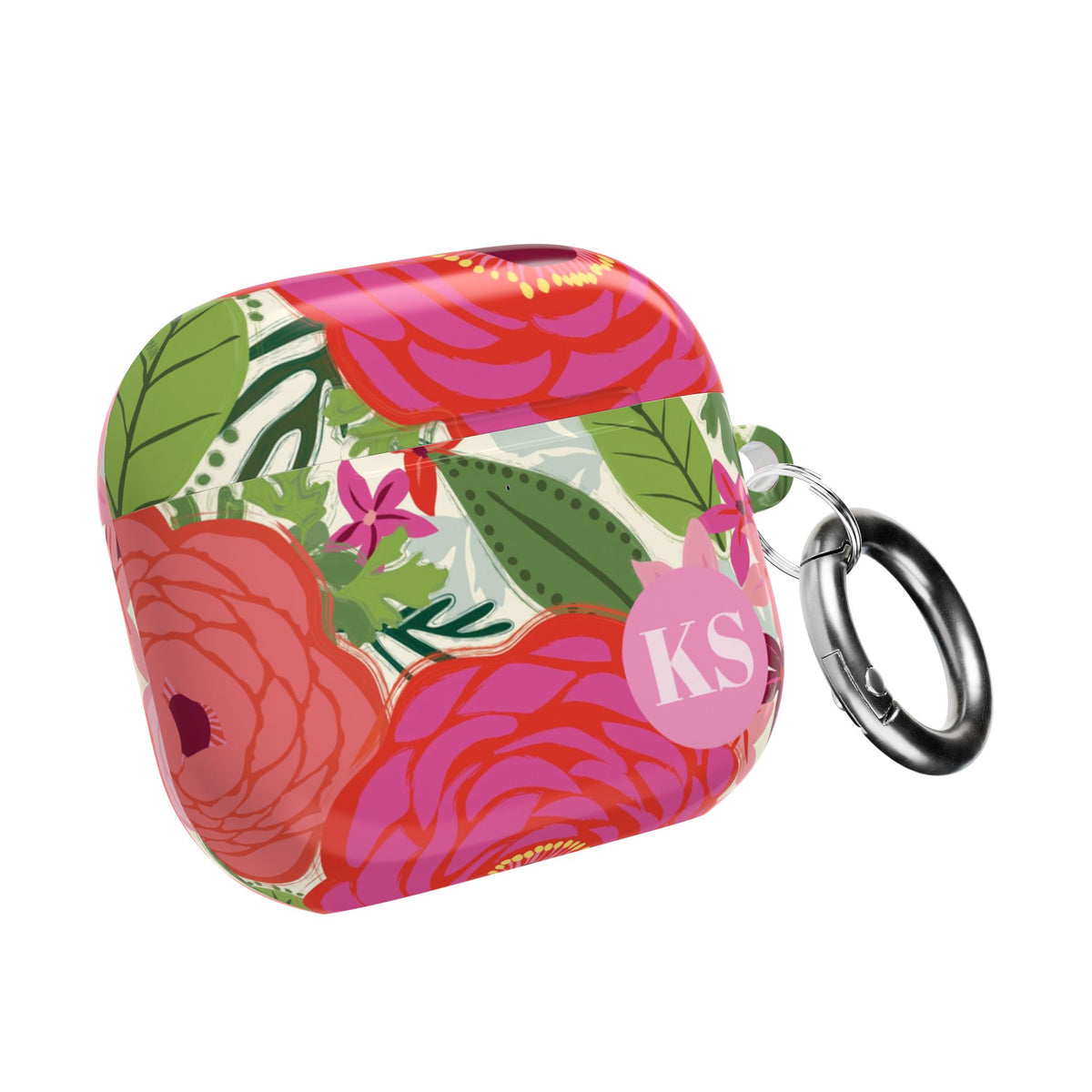 Bloomerie Fuchsia Personalized AirPods Case