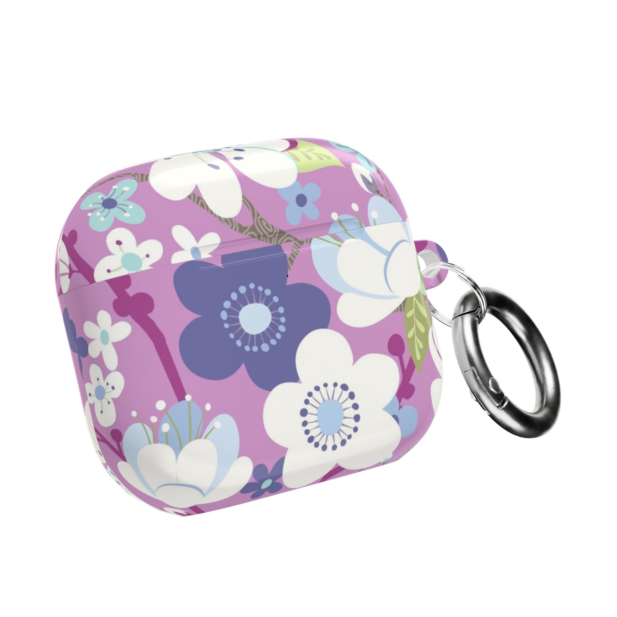 Purple Cherry Blossom AirPods Case