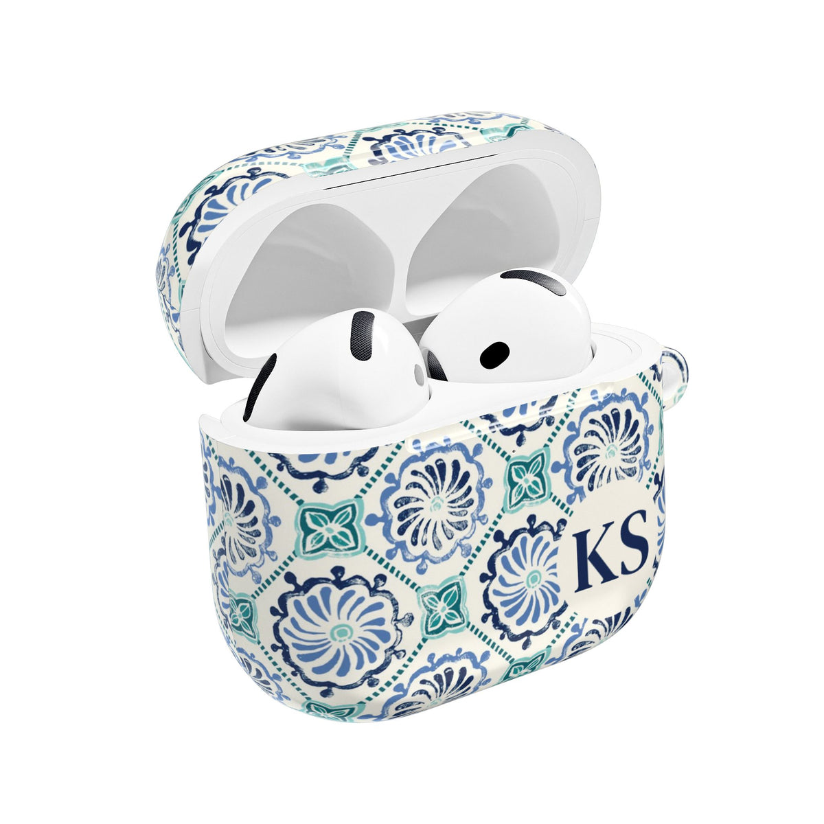 Horizon Blue Tile Personalized AirPods Case