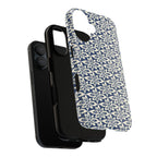 Lily Navy iPhone 17 Case – Glossy | dual-layer construction detail — tough botanical phone case by Kate Spain