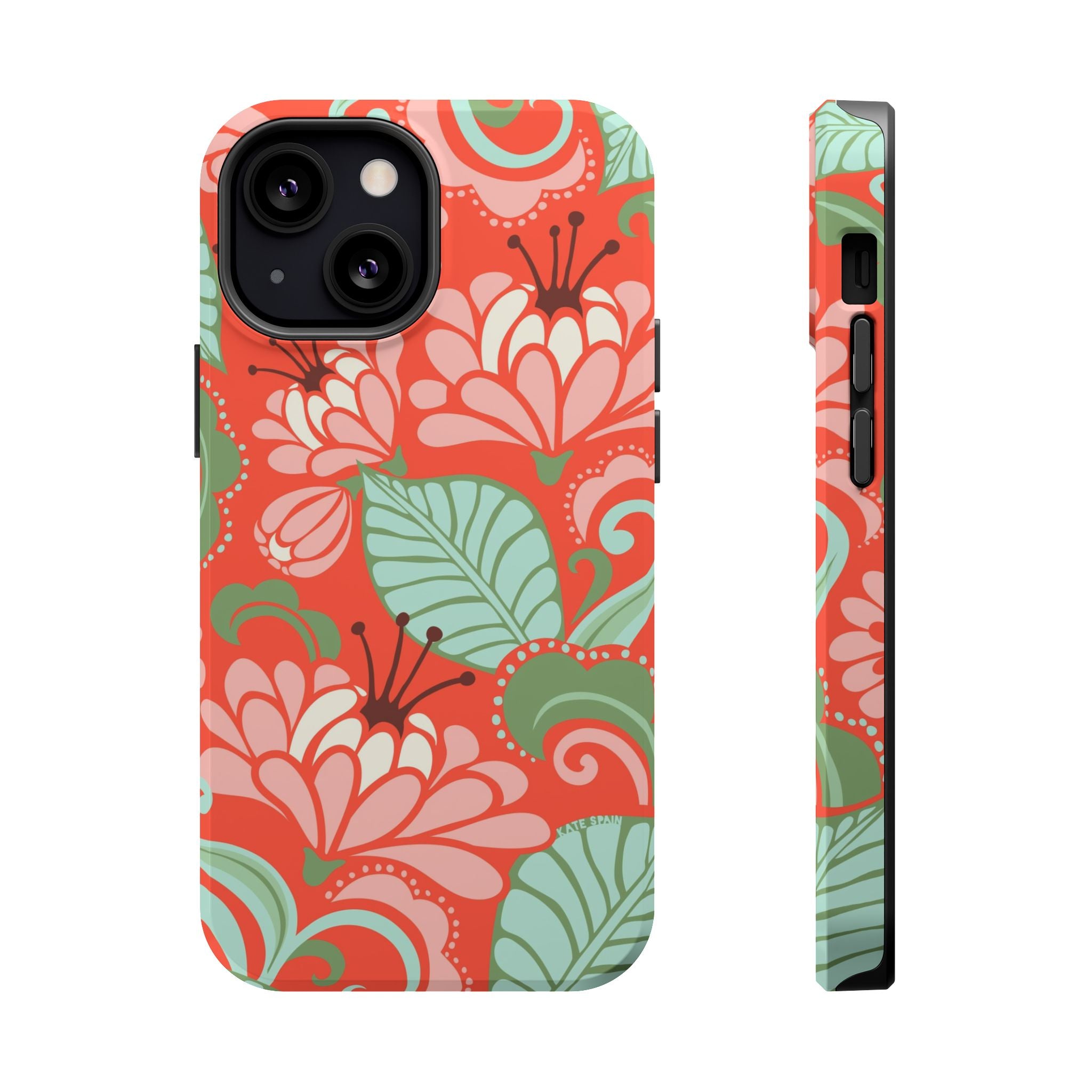 Sarabande MagSafe tough case for iPhone 13 Mini - glossy elegant floral sarabande design