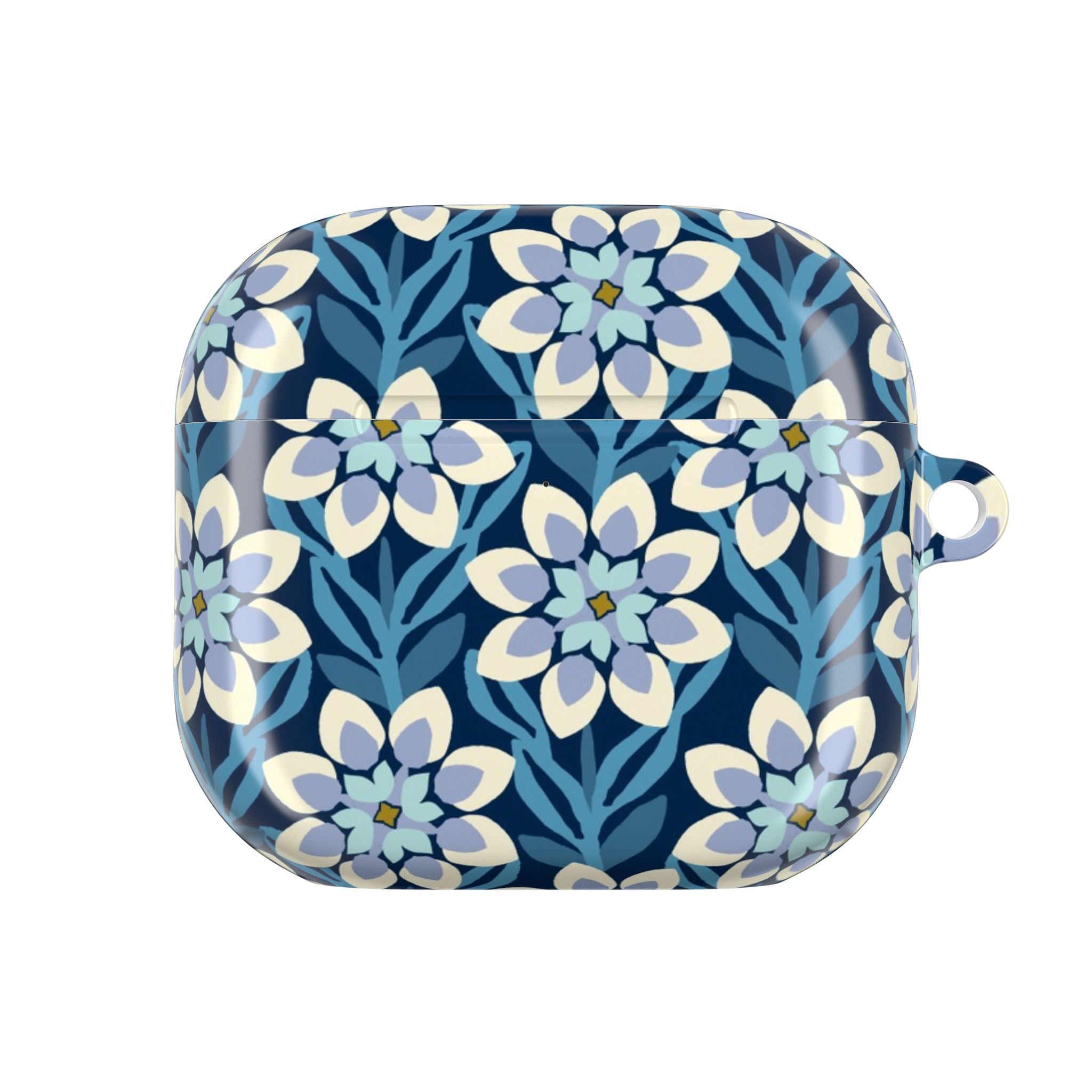 Modern Dahlia Navy AirPods Case