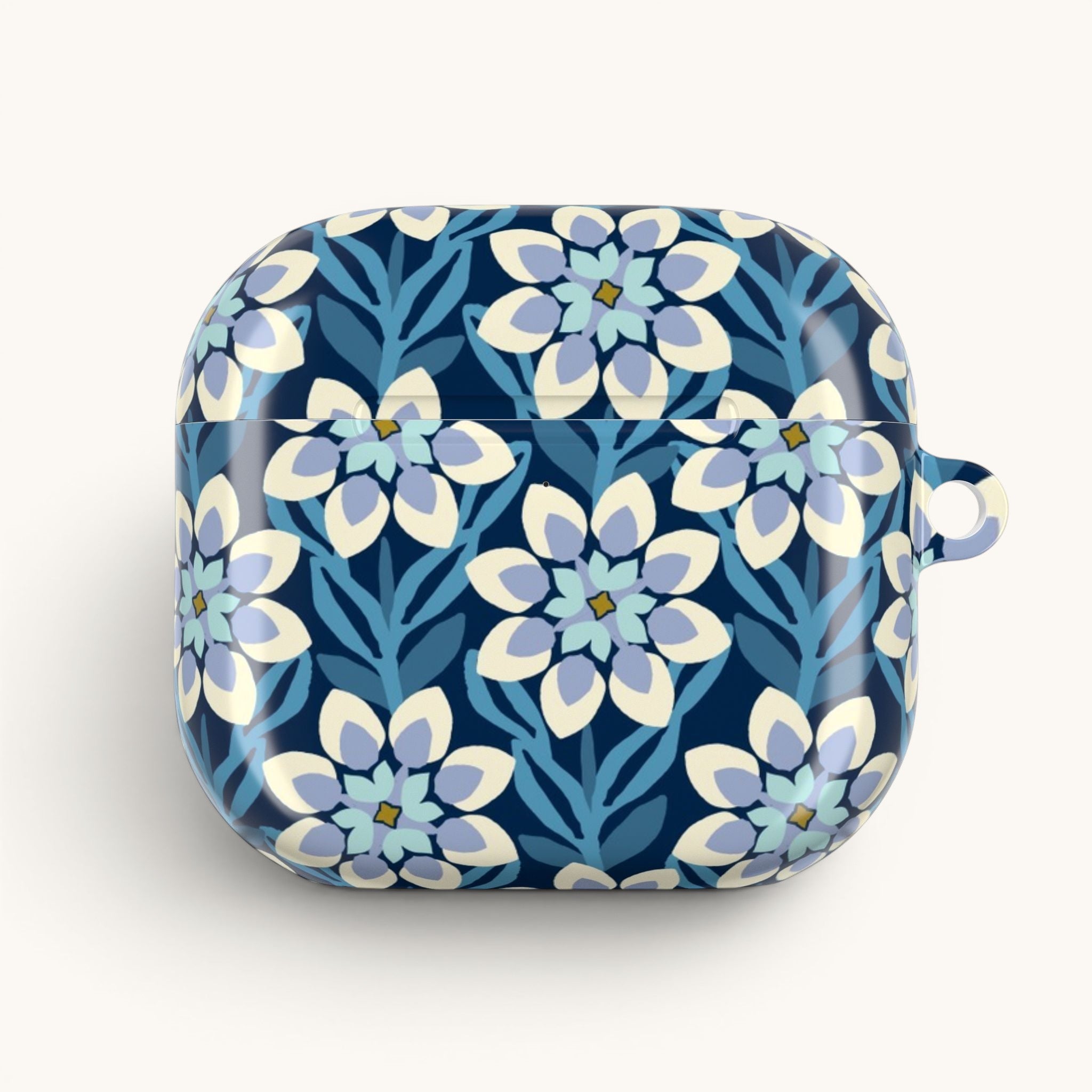 Modern Dahlia Navy AirPods Case