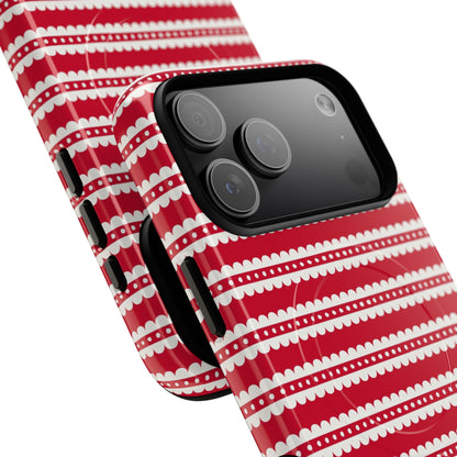 Candy Cane Stripe Tough Magnetic Phone Case
