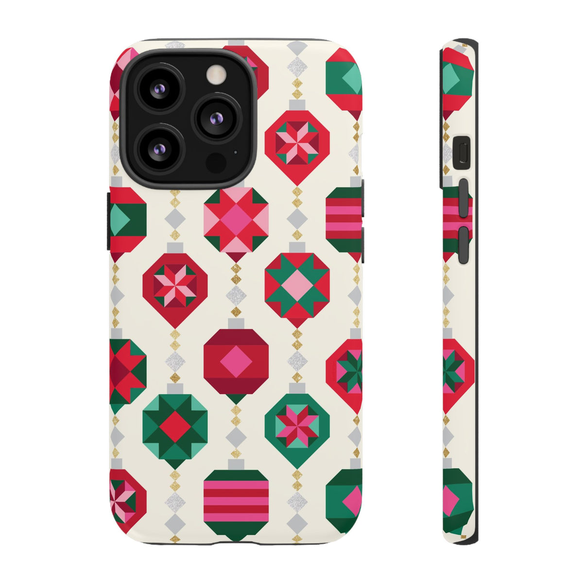 Felicity Ornaments Tough iPhone 13 Pro Case – Matte | holiday ornament print