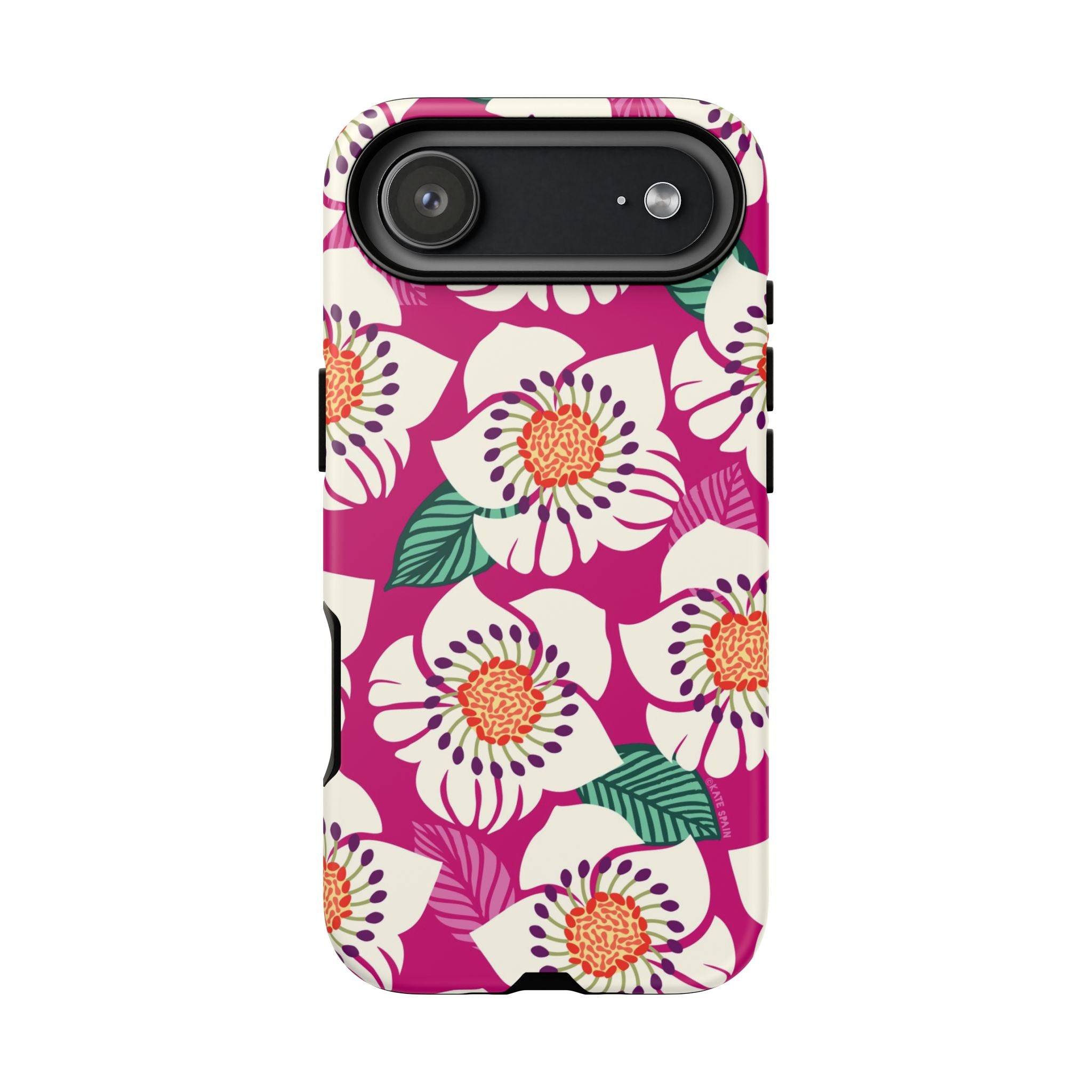 Panache Rose Tough iPhone 17 Air Case – Matte | berry, cream white, peach anemone floral print